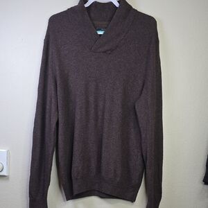 Jos. A. Bank Men's Shawl Collar Neckline Pullover Sweater Wool Blend Size Large.